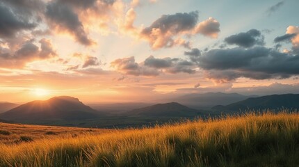 Fototapeta premium sunrise over the mountains