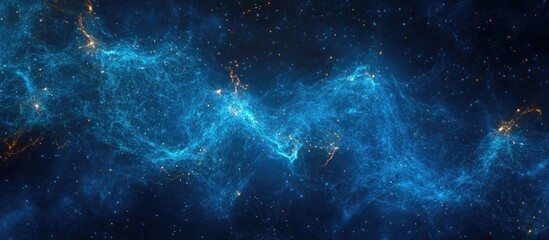 Obraz premium Vibrant Blue Abstract Luminescent Background With Texture and Glowing Elements Ideal for Creative Text Overlays