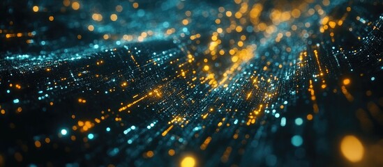 Dynamic abstract data streams illustrating software development concepts with vibrant colors and empty space for overlay text or graphics.