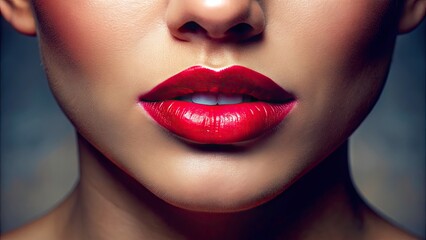 Fototapeta premium Perfect Lip Makeup Tutorial: Achieve Stunning Lips with the Rule of Thirds