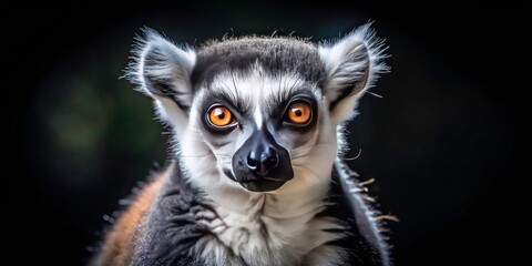 Obraz premium Ring-Tailed Lemur Night Hiding Disgust Candid Photography - Wildlife Photo