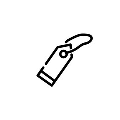 Tag symbol icon, sign and symbol icon. Minimalist vector line art
