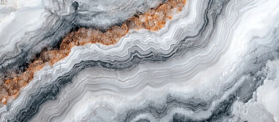 Fototapeta premium Natural marble texture background in elegant gray and white tones with space for custom text or design elements for various applications