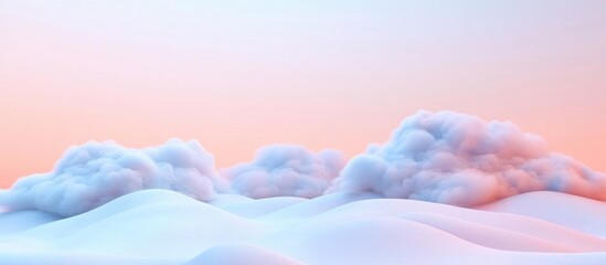 Soft pastel abstract background featuring fluffy white clouds and ample empty space for text or design elements