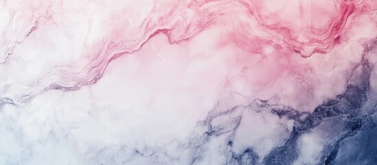 Elegant abstract marble texture featuring soft pink and blue hues with a hand-painted design and ample space for text or branding.