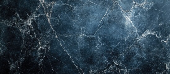 Elegant Blue Abstract Marble Background with Smooth Textured Surface for Creative Design and Copyspace Enhancement