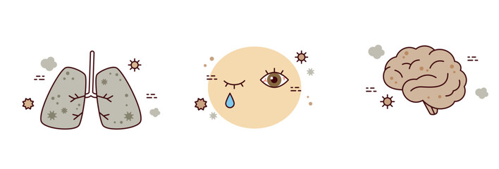 The air is polluted and the fine dust is so bad that our lungs, eyes, and brain are having a hard time.
