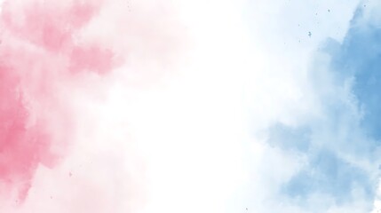 Fototapeta premium Abstract Pink And Blue Watercolor Cloudscape Background