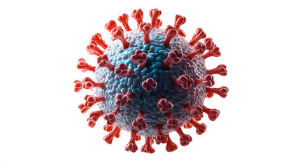 3D Rendering of a Coronavirus Particle with Detailed Surface Structure
