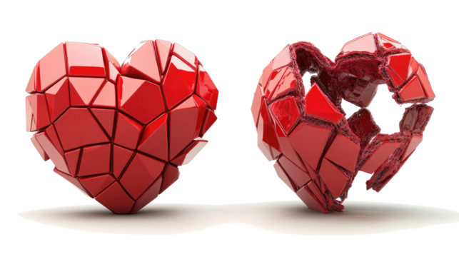 Shattered and Whole on Clear Background Generative AI