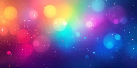 Obraz premium Colorful bokeh lights, vibrant background, abstract design, website template