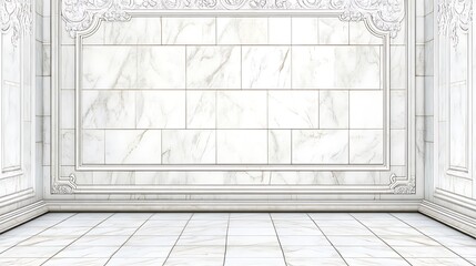 Elegant White Marble Room Interior Design