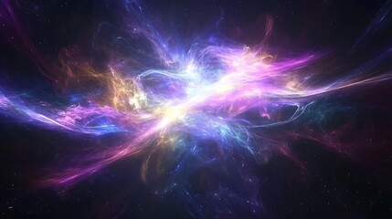 Fototapeta premium Colorful cosmic nebula swirls.