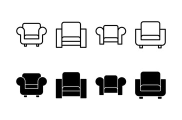 Sofa icon vector isolated on white background. sofa icon illustration. furniture