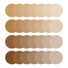 Beige color palette. Warm tone collection. Neutral earth shades. Soft gradient set.
