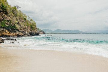 Rocks and coastline of Tanjung Papuma in Jember, Indonesia