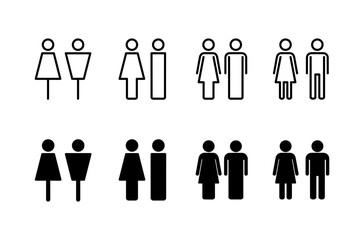 Man and woman icon vector isolated on white background. male and female symbol