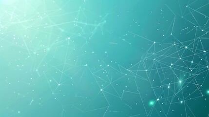 Fototapeta premium Abstract Teal Network Connection Background