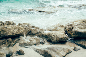 Rocks on the beach at Tanjung Papuma, Jember, Indonesia