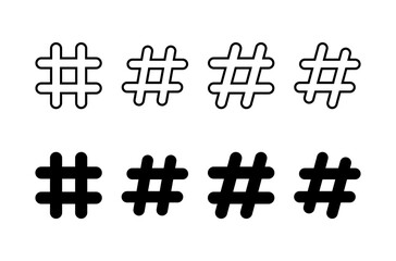 Hashtag icon vector isolated on white background. hashtag vector icon