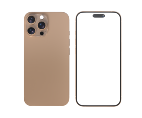 Realistic Smartphone with blank screens display isolated on background. Mobile phone digital mockups template for presentation branding, ads, banner, UI, UX interface, website, gadget presenting