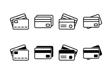 Credit card icon vector isolated on white background. Credit card payment icon vector