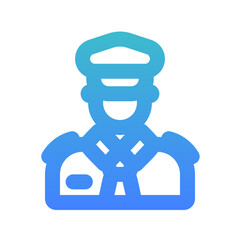 man pilot bold gradient