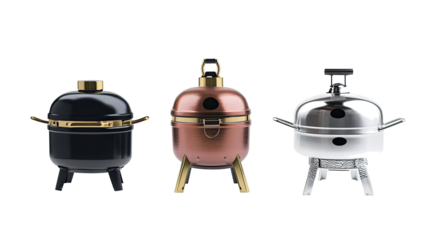 Unique Set of Barbecue Grill Makers on Display Generative AI