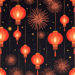 Festive Chinese Lanterns & Fireworks - Festive celebrations