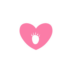 heart animal footprint symbol