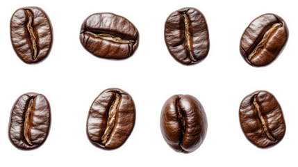 collection of coffee beans arranged in a symmetrical pattern. showcasing their rich. dark color and unique textures the focus on the beans emphasizes their importance in coffee production and consumpt