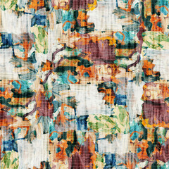 Fototapeta premium Design of fancy Graffiti wallpaper effect brushes look stencils Abstract watercolors surface pattern painted art motif print illustrations popular in summer wallpaper 