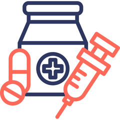 Obraz premium Medicine line color icon