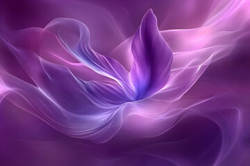 Purple Abstract Flower Illustration