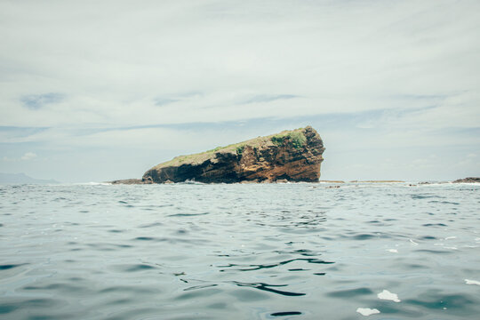 Beautiful rocks on Tanjung Papuma beach, Jember, Indonesia