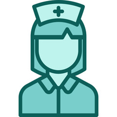 Nurse playful lined icon