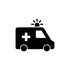 Ambulance icon logo design. ambulance truck sign and symbol. ambulance car