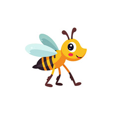 Cute Cartoon Bee Illustration - Cute characters