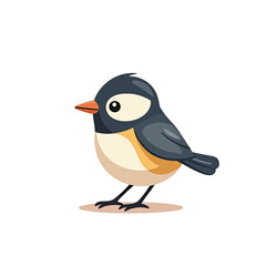 Fototapeta premium Cute Cartoon Bird Illustration - Minimalist illustrations