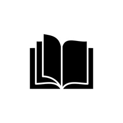 Book icon logo design. open book sign and symbol. ebook icon
