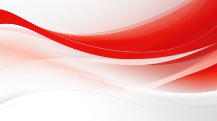 Naklejka premium Abstract design featuring smooth red and white waves, suitable for backgrounds or graphics.