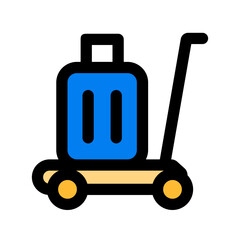 airport luggage car fill color
