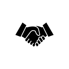 Handshake icon logo design. business handshake sign and symbol. contact agreement