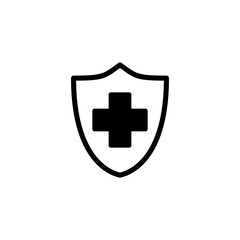 Health insurance icon logo design. Insurance health document sign and symbol