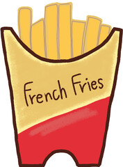 french fries vector