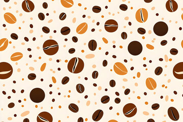 Obraz premium Roasted Coffee Beans Seamless Pattern