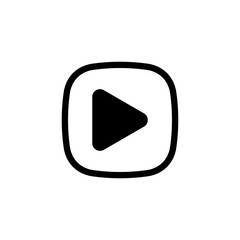 Play icon logo design. Play button sign and symbol