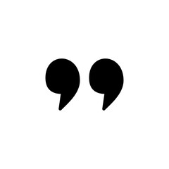 Quote icon logo design. Quotation mark sign and symbol
