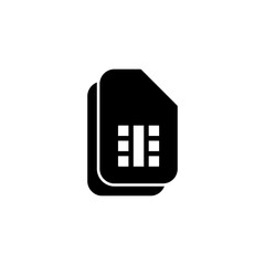 Sim card icon logo design. dual sim card sign and symbol