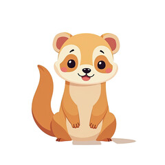Cute Cartoon Meerkat Illustration - Cute animal illustrations